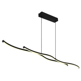 Netlighting Boyd 110cm Pendant Ceiling Light Matt Black 2x LED 3000K