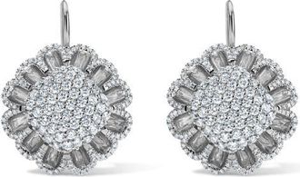 Mindi Mond Floating All Diamond Drop Earrings in 18K White Gold at Nordstrom