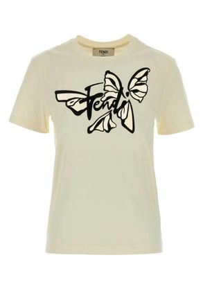 Fendi Ivory Logo T-shirt