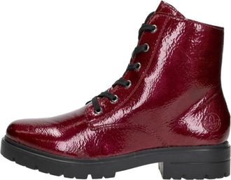 Rieker Lace-up Boots - Dames - Veterlaarzen - Rood - 40 EU - Schoenen