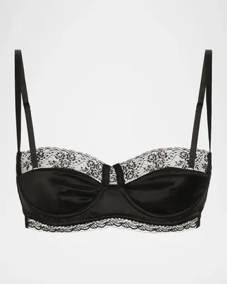 Dolce & Gabbana Lace-Trim Balconette Bra