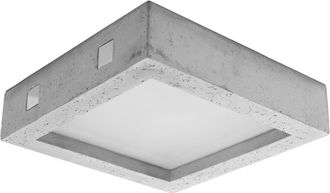 Wonderlamp Plaf&oacute;n de techo con led integrado de cemento gris