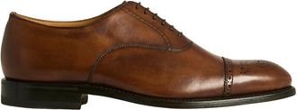 Kiton Leren Veterschoen - Heren - Nette schoenen - Bruin - 42 EU - Leer - Schoenen