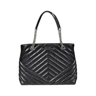 A|X Armani Exchange Tote Bags, female, Black, Size: ONE SIZE Quilted Chevron Tote Bag