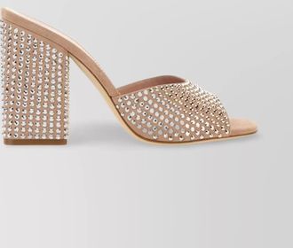 PARIS TEXAS anja block heel leather mules