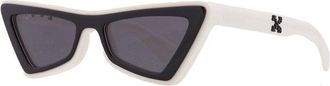 Off-white Sunglasses Cat Eye Full Rim, White Frame And Dark Grey Lens Oeri042Artemisia0207