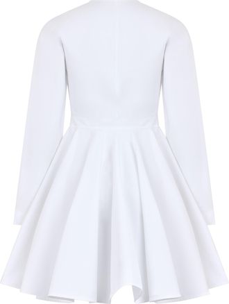 Alaia Womens Dress Cotton Flared Skirt White
