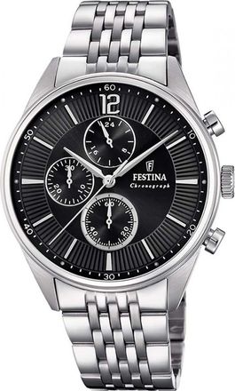 Festina F20285-4 Mens Timeless Chronograph Watch - Silver - One Size