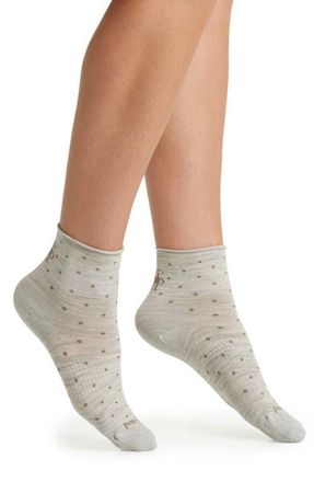 Smartwool Everyday Classic Dot Wool Blend Ankle Socks in Ash at Nordstrom, Size Medium