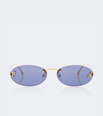 Fendi Fendi First Crystal oval sunglasses