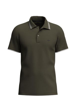 Fynch-Hatton Poloshirt FYNCH-HATTON, Herren, Gr. S, gr&uuml;n (schwarz khaki), Piqu&eacute;, Obermaterial: 100% Baumwolle, unifarben, h&uuml;ftbedeckend, Rundhals, angesetztes B&uuml;nd