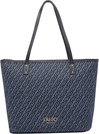 Liu Jo Dress Blue Logo Tote Bag