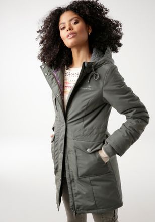 Kangaroos Langjacke mit Kapuze für den Übergang, aus leichtem Webmaterial, modisch