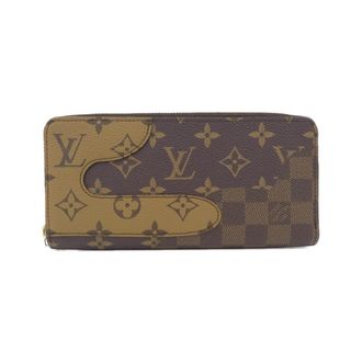 Louis Vuitton Monogram Marron Coated Canvas Long Wallet (Bi-Fold) (Pre-Owned)