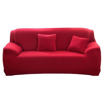 OEM Funda Elastica Para Sofa - Rojo - Ajuste Universal 235-300 Cm - Para Sof&aacute;s De 1 A 4 Plazas