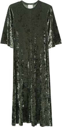 Forte_Forte velvet maxi dress - women - Polyester/Elastane - 0 - Green