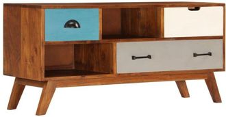 vidaXL Vidaxl - tv Cabinet with 3 Drawers 110x35x50 cm Solid Acacia Wood
