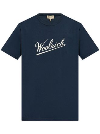 Woolrich T-shirt met logoprint - Blauw