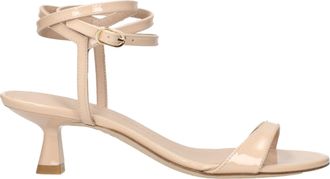 Stuart Weitzman Beige Leather Stiletto Heel Womens Sandals