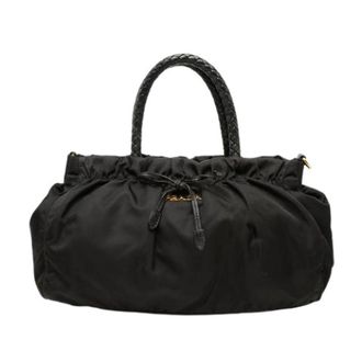 Prada Pre-owned Nylon Satchel - Dames - Vintage Handtas - Zwart - ONE Size - Nylon - Vintage