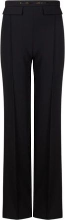 Elisabetta Franchi Straight Broeken - Dames - Straight fit broeken - Zwart - M - Broeken