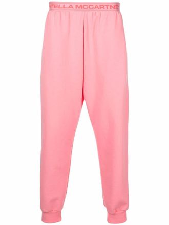 Stella McCartney logo waistband jogging trousers - unisex - Cotton - S - Pink