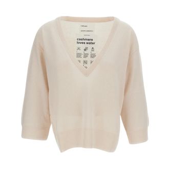 Extreme Cashmere V-neck Jumper - female - Extreme Cashmere - Cashmere Knitwear - Beige - ONE SIZE - Knitwear