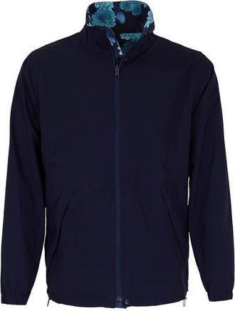 Lords of Harlech Pascali Reversible Performance Jacket in Serious Floral Navy at Nordstrom, Size X-Large