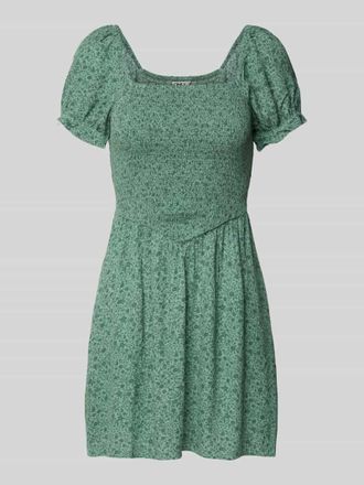 Only Tailliertes Minikleid aus reiner Viskose Modell 30 BERYL in Tuerkis Melange, Gr&ouml;&szlig;e S