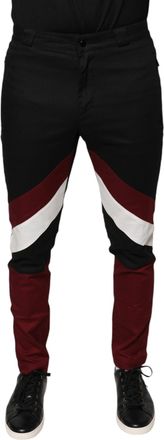 Dolce & Gabbana Multicolor Stripe Skinny Cotton Mens Pants (Pre-Owned)