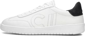 Clay Schoenen, Heren, Wit, 41 EU, Leer, Witte lage sneakers met uniek design