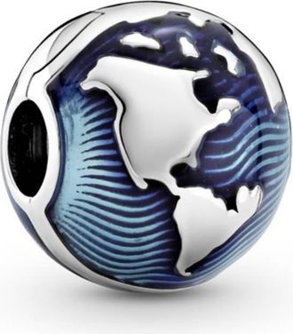 Pandora Blue Globe Clip Charm