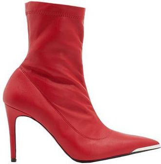8 by YOOX STRETCH POINTY-DETAIL ANKLE BOOTS