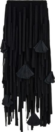 Ferragamo Gonna con nappa - Nero