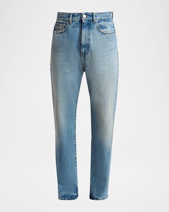 Versace Men & apos;s Studded Slim-Fit Medusa Jeans