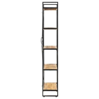 Berkfield Home Beautiful 5-Tier Bookcase 90x30x180 cm Solid Mango Wood in Brown | Size: 90 x 30 x 180 cm