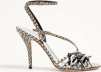 Valentino Garavani Nodine Elaphe Sandal 100mm Wo