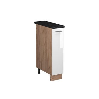 Vicco Mueble De Botica Fame-line, Blanco Alto Brillo/roble Dorado, 20 Cm, Et Antracita, Vicco