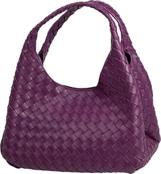 Bottega Veneta Intrecciato Purple Leather Tote Bag (Pre-Owned)