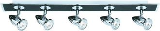 Searchlight Searchlight - Comet - Barra De Foco De Techo Ajustable De 5 Luces Cromado, Negro Mate, Gu10