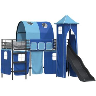 vidaXL Estructura De Litera Para Ni&ntilde;os Negro Y Azul 99,5 X 190 Cm Vidaxl