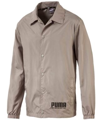Puma Mens Rebel Bold Coach Jacket Sweatshirt, Elephant Skin, XXL