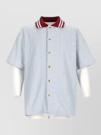 Dr&ocirc;le de Monsieur polo shirt contrast ribbed collar short sleeves