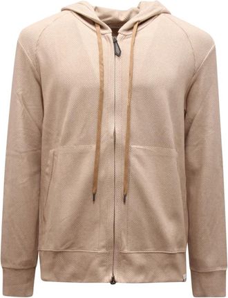 Paolo Pecora Full-Zip Sweatshirt - Heren - Vesten met rits - Beige - S - Hoodies & sweatvesten