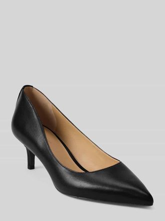 Lauren Ralph Lauren Pumps aus Leder mit elastischem Riemen Modell ADRIENNE in Black, Gr&ouml;&szlig;e 37,5