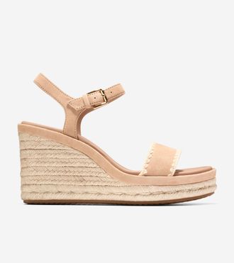 Cole Haan Womens Cloudfeel Asbury Espadrille Wedge Sandals - Beige Size 10.5