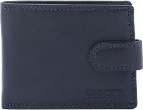 Laura Biagiotti Compact Snap Wallet - Heren - Accessoires - Blauw - Maat: ONE Size Leer