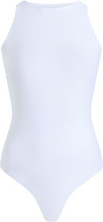 Commando Butter Crewneck Tank Thong Bodysuit in White at Nordstrom, Size X-Small