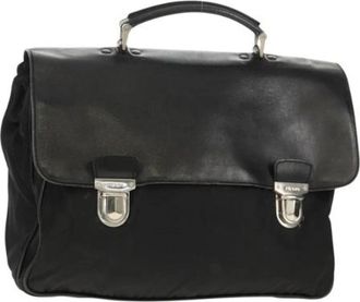 Prada Pre-owned Nylon Aktetas - Dames - Vintage Handtas - Zwart - ONE Size - Nylon - Vintage
