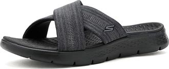 Skechers On-The-Go GO Walk Flex - Impressed Womens Sandals Black/Gray : 12 B - Medium, Synthetic
